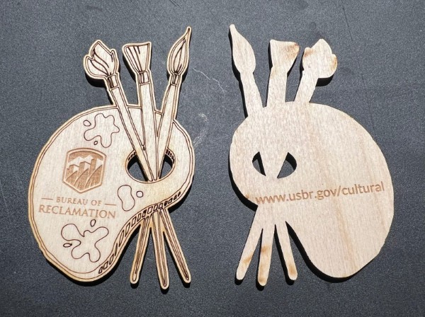 Laser cut and engraved paint pallets